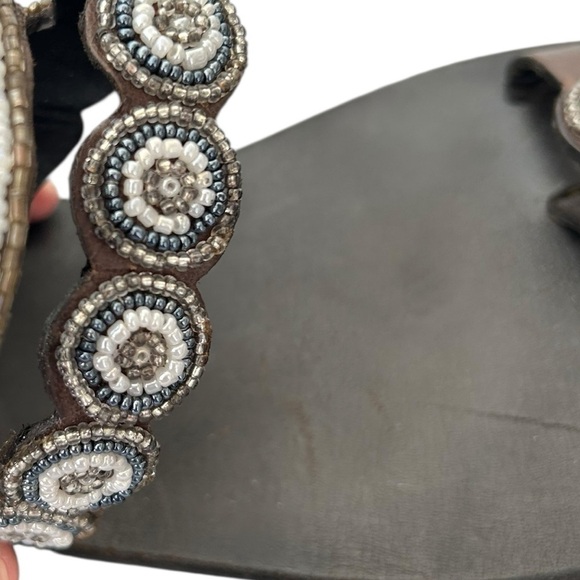 Global Girls Glamour For Good Beaded Sandals Hand Made Size 38 Women’s 7-7.5 VGC - Picture 6 of 6